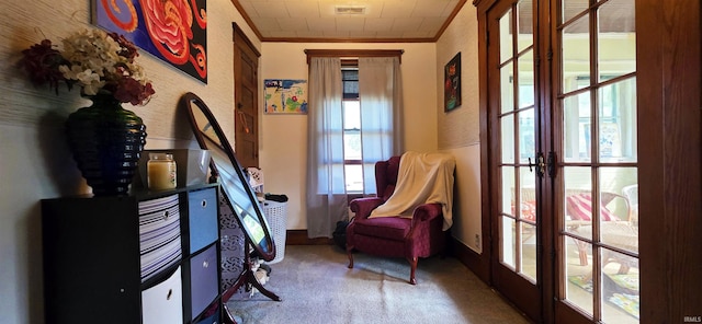 718 N Cherry St, Mount Carmel, IL 62439 - sitting room with carpet flooring