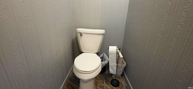 718 N Cherry St, Mount Carmel, IL 62439 - bathroom featuring toilet and baseboards