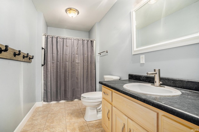 53 Ems C29 Ln, Warsaw, IN 46582 - full bath featuring toilet, vanity, tile patterned flooring, and a shower with curtain