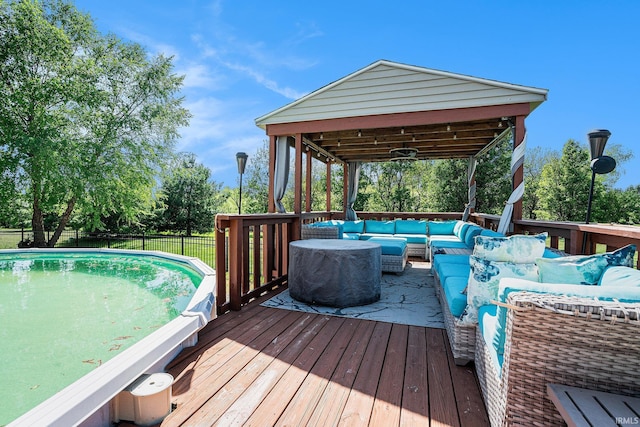 53 Ems C29 Ln, Warsaw, IN 46582 - wooden terrace featuring an outdoor living space and fence