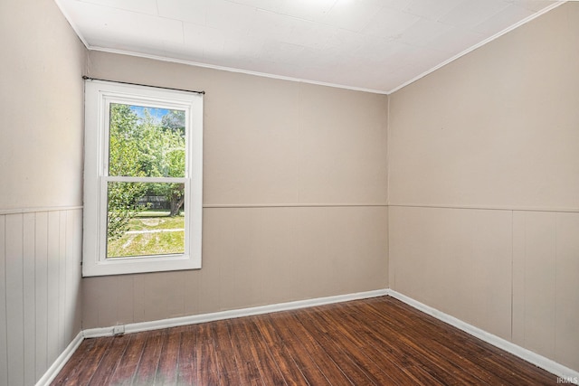19401 Burke St, South Bend, IN 46637 - spare room featuring hardwood / wood-style flooring, ornamental molding, and baseboards