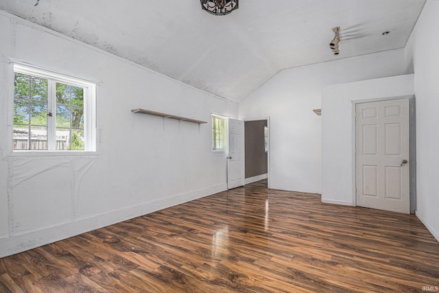 19401 Burke St, South Bend, IN 46637 - spare room featuring lofted ceiling, healthy amount of natural light, and wood finished floors