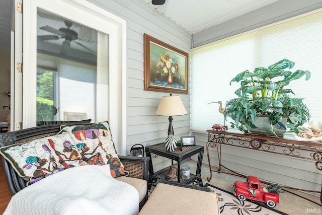 682 E Heather Dr, Bloomington, IN 47401 - sunroom / solarium with a ceiling fan