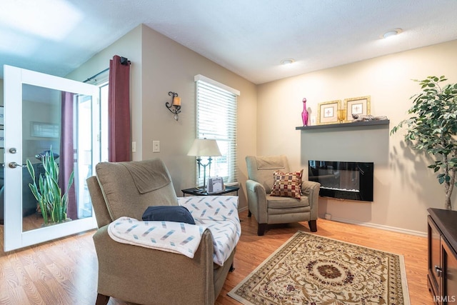 682 E Heather Dr, Bloomington, IN 47401 - living area with a glass covered fireplace and light wood finished floors