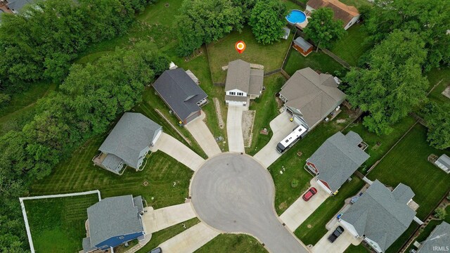 7215 W Mustang Dr, Ellettsville, IN 47429 - aerial view of property and surrounding area featuring nearby suburban area