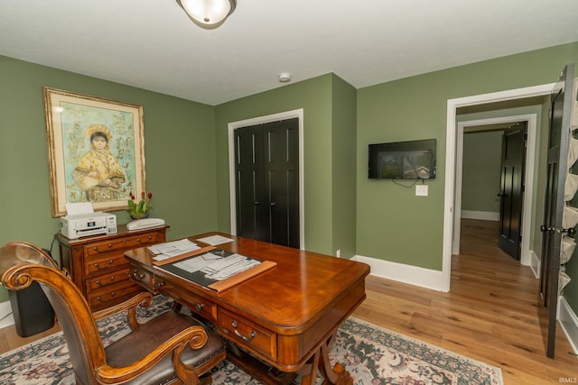 30512 Jaxon Dr, Elkhart, IN 46517 - office featuring light wood-style flooring and baseboards