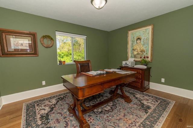30512 Jaxon Dr, Elkhart, IN 46517 - office area featuring wood finished floors and baseboards