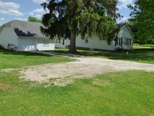 51044 Portage Rd, South Bend, IN 46628 - view of grassy yard with dirt driveway