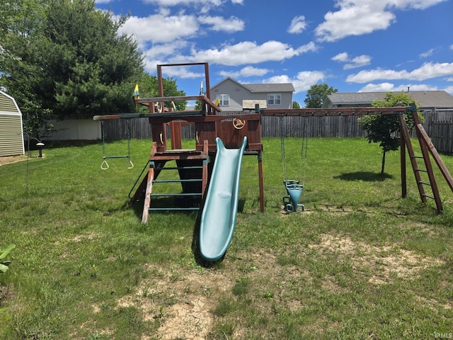 view of jungle gym