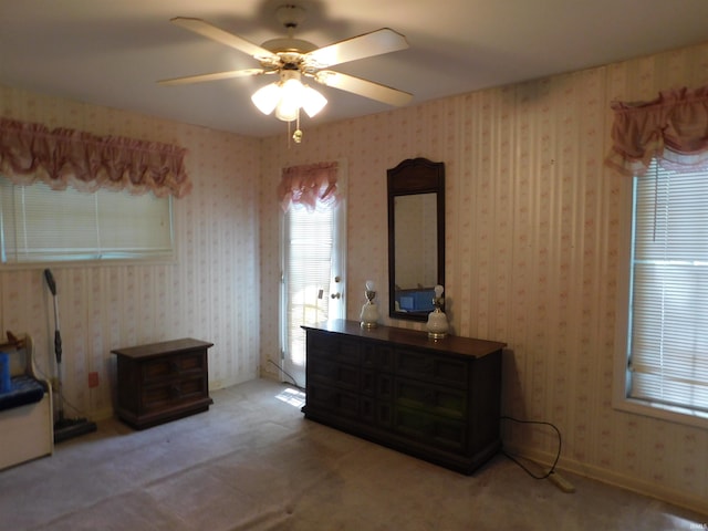 1702 Valley View Dr, Bedford, IN 47421 - bedroom featuring carpet flooring and a ceiling fan