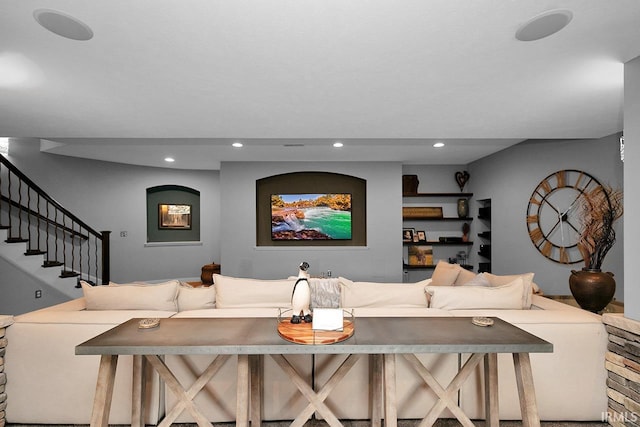 19861 County Road 16, Bristol, IN 46507 - living room with recessed lighting and stairs