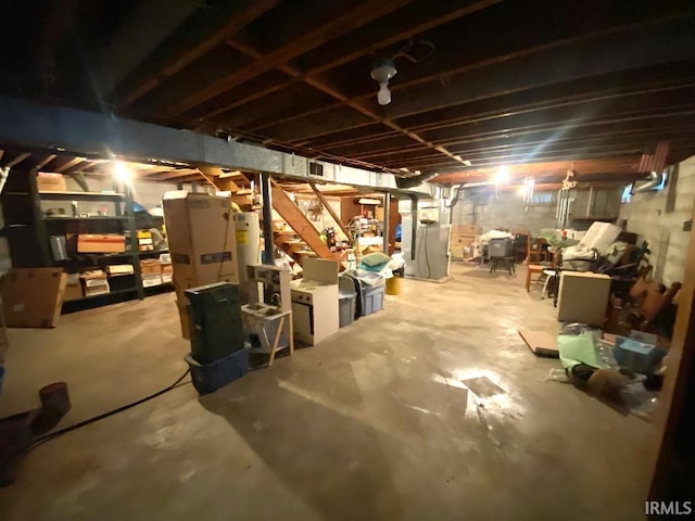 260 W Prairie St, Lyons, IN 47443 - unfinished basement featuring heating unit
