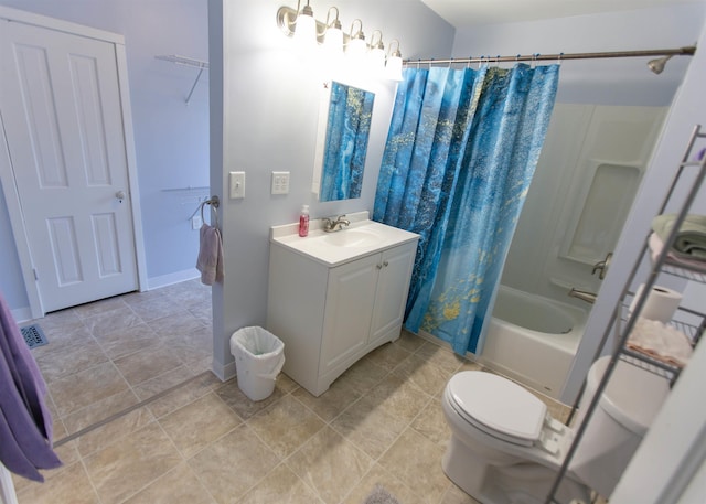 201 N Gonser Ave, Ashley, IN 46705 - full bathroom featuring toilet, shower / bath combo, vanity, and baseboards