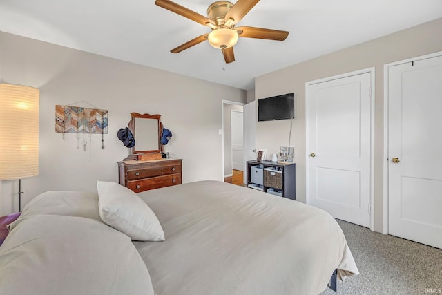 1500 El Prado St, Lafayette, IN 47905 - bedroom featuring a ceiling fan and carpet floors