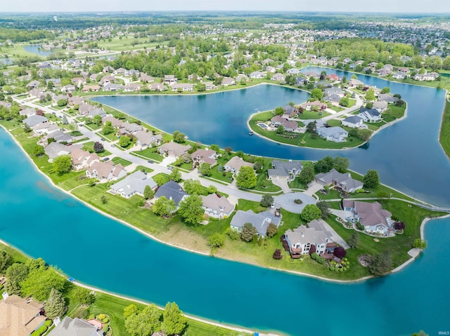 9725 Sea View Cv, Fort Wayne, IN 46835 - aerial view of property's location with nearby suburban area and a large body of water
