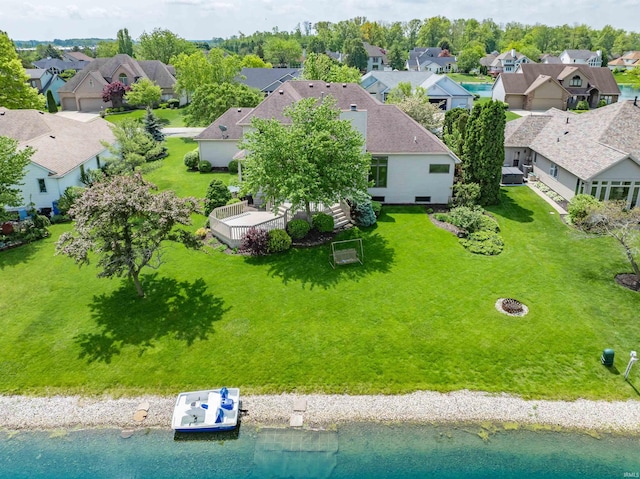 9725 Sea View Cv, Fort Wayne, IN 46835 - aerial view of residential area with a large body of water