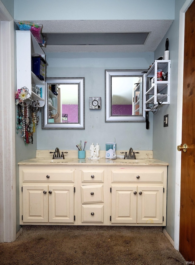 2113 W Christy Ln, Muncie, IN 47304 - bathroom with double vanity and carpet