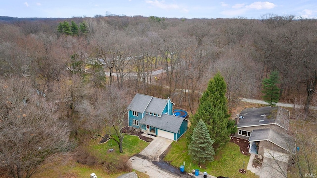 52022 Old Post Ln, Granger, IN 46530 - view of subject property featuring a heavily wooded area