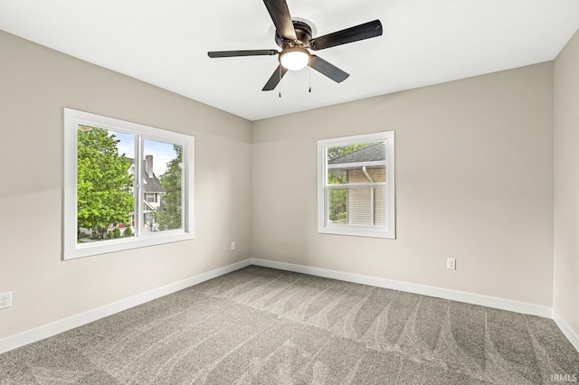 209 Marquette Ave, South Bend, IN 46617 - carpeted empty room featuring healthy amount of natural light, baseboards, and a ceiling fan