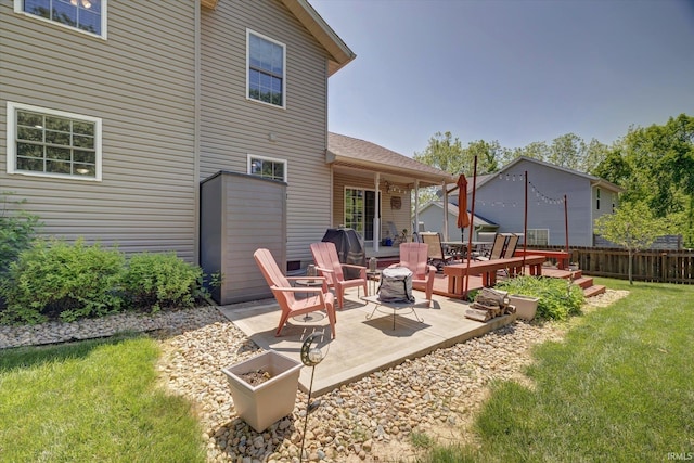 1177 E Marigold Dr, Bloomington, IN 47401 - rear view of house with a patio area