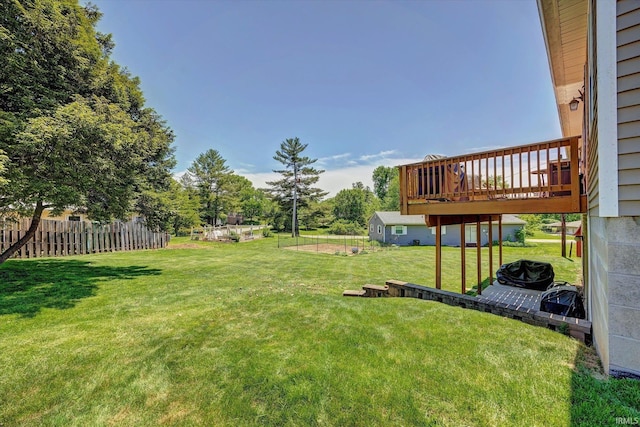 4110 E 10th St, Bloomington, IN 47408 - view of yard with a deck