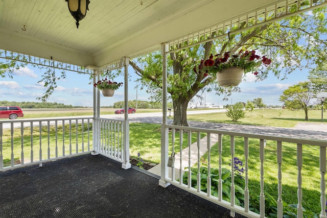 view of patio with a porch