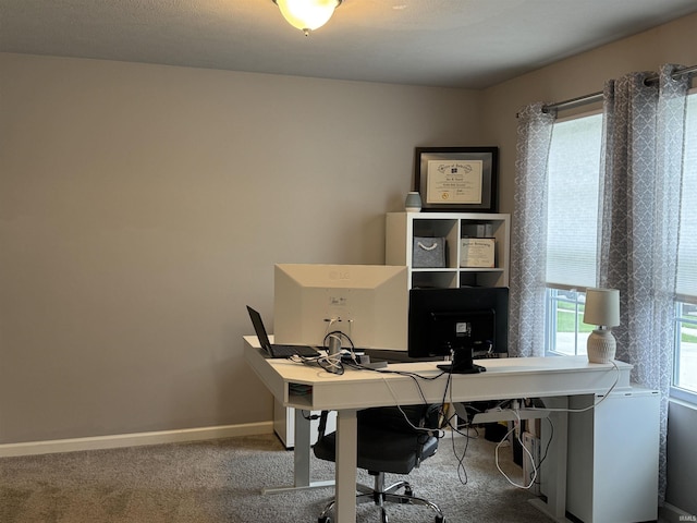 716 Gentry Ln, New Carlisle, IN 46552 - carpeted home office featuring plenty of natural light and baseboards