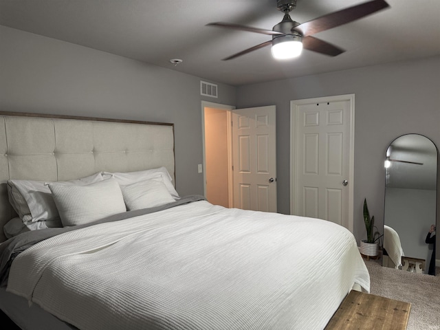 716 Gentry Ln, New Carlisle, IN 46552 - carpeted bedroom featuring ceiling fan