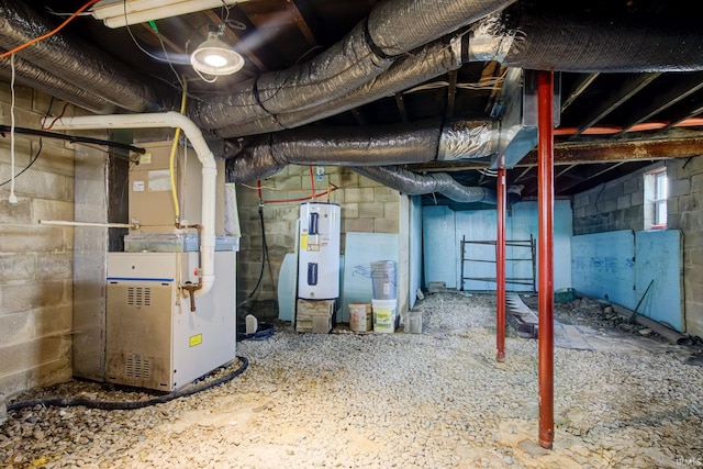 121 Diehl St, Tipton, IN 46072 - basement with water heater and heating unit
