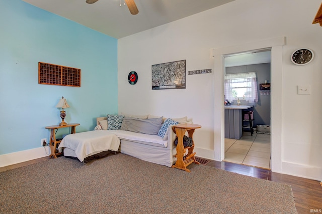 121 Diehl St, Tipton, IN 46072 - bedroom featuring wood finished floors and a ceiling fan