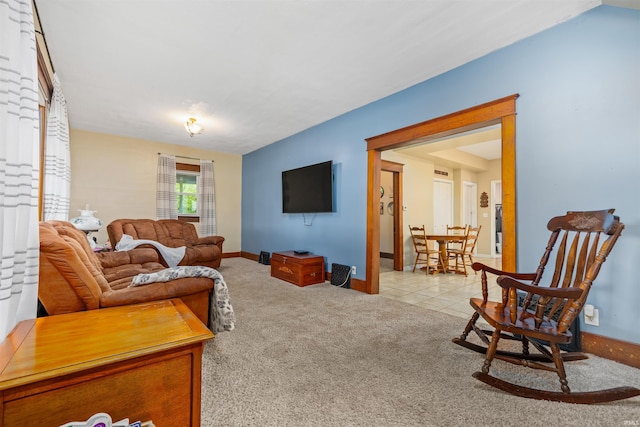 1239 County Road 28th Rd, Corunna, IN 46730 - carpeted living room featuring baseboards
