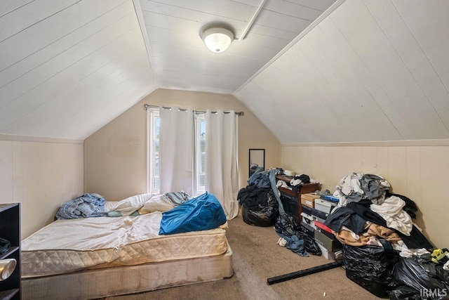 721 S Wellington St, South Bend, IN 46619 - carpeted bedroom featuring lofted ceiling