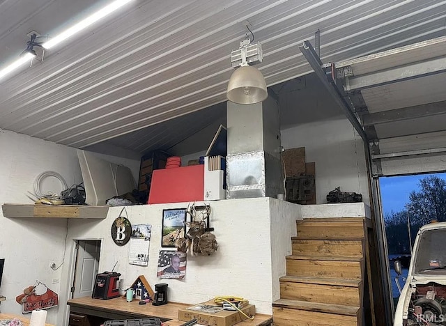 312 W Columbia St, Oakland City, IN 47660 - stairs with lofted ceiling