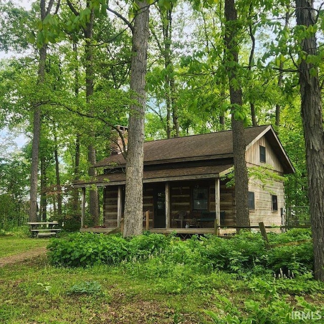 3384 S State Road 5 57, Pierceton, IN 46562 - rear view of property featuring covered porch