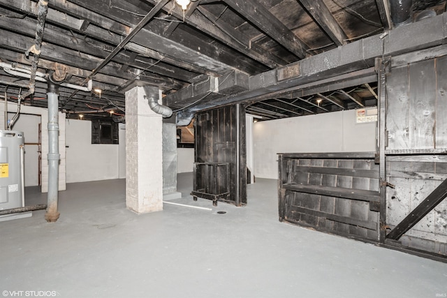 1842 Obrien St, South Bend, IN 46628 - unfinished basement featuring electric water heater