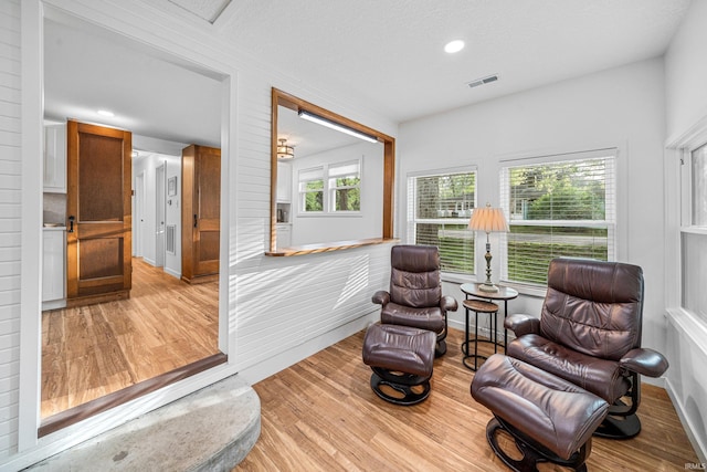 3 Ems T20 Ln, Leesburg, IN 46538 - living area featuring wood finished floors, baseboards, recessed lighting, and a textured ceiling