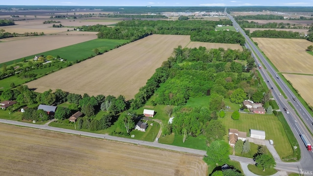 56611 Tulip Rd, New Carlisle, IN 46552 - aerial view of property and surrounding area featuring rural landscape and farmland