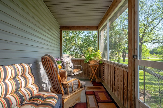 sunroom / solarium with plenty of natural light