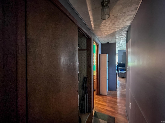 315 W Butcher St, Geneva, IN 46740 - hallway featuring wood finished floors