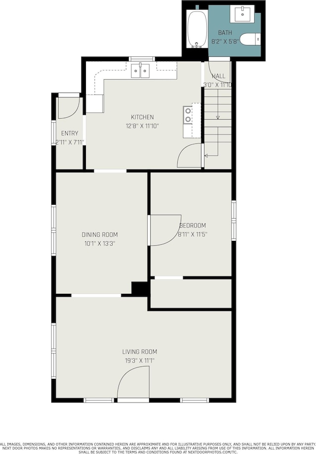 1614 Kendall St, South Bend, IN 46613 - floor plan / room layout