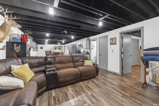 1376 N Hayland Dr, Jasper, IN 47546 - living room with wood finished floors