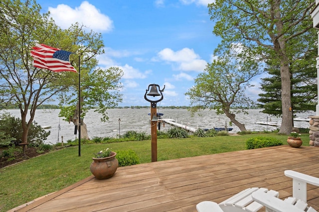 135 Ems D13 Ln, Syracuse, IN 46567 - deck with a water view and a yard