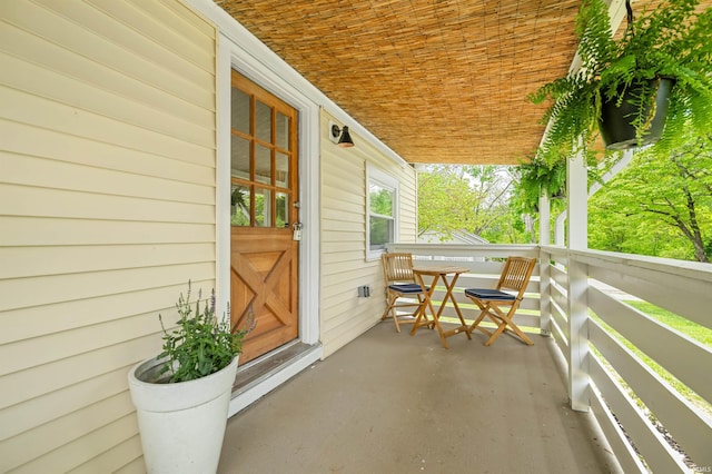 view of covered porch