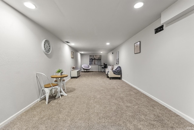 8020 Marston Dr, Fort Wayne, IN 46835 - sitting room with recessed lighting, carpet floors, and baseboards