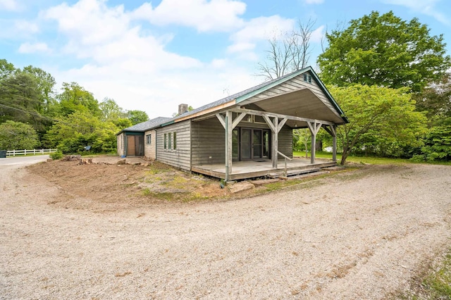 4837 Covered Bridge Rd, Nashville, IN 47448 - view of side of property featuring a chimney