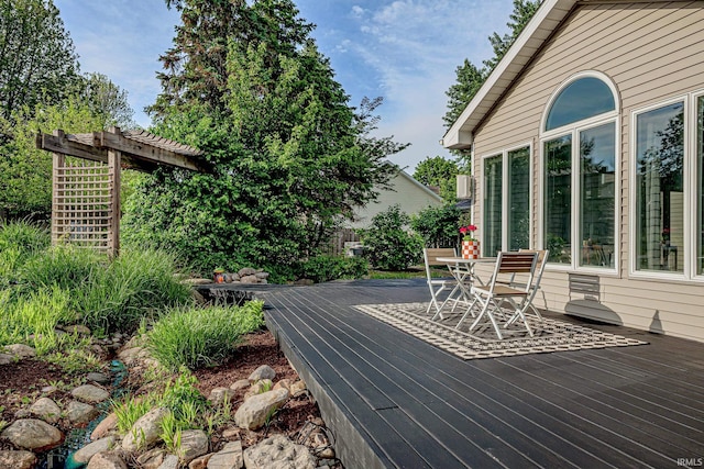 845 N Timberline Cir E, Warsaw, IN 46582 - deck featuring outdoor dining area