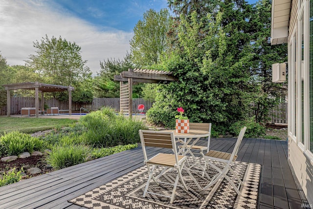 845 N Timberline Cir E, Warsaw, IN 46582 - wooden terrace featuring a pergola