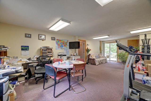 7373 Locust Lake Rd, Spencer, IN 47460 - carpeted office with a textured ceiling