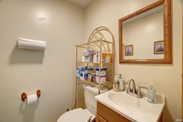 7373 Locust Lake Rd, Spencer, IN 47460 - half bath featuring toilet and vanity