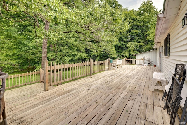 7373 Locust Lake Rd, Spencer, IN 47460 - view of wooden deck